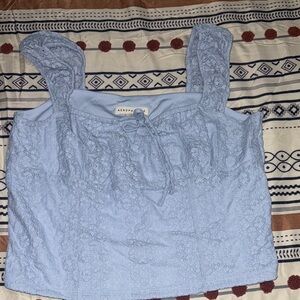 Aeropostale Light Blue Lace Tank Top
